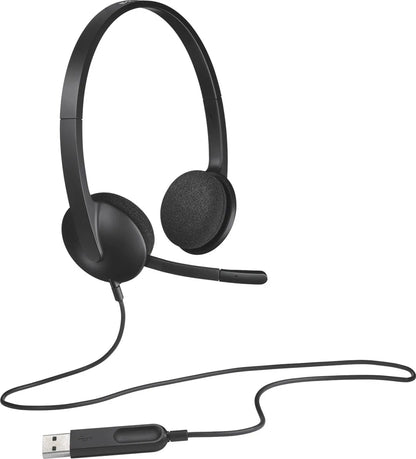 Casque Logitech H111 pour PC avec microphone anti-parasite - USB
