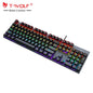T-WOLF T17 Clavier Mécanique Gaming RGB 104 Touches Blue Switch
